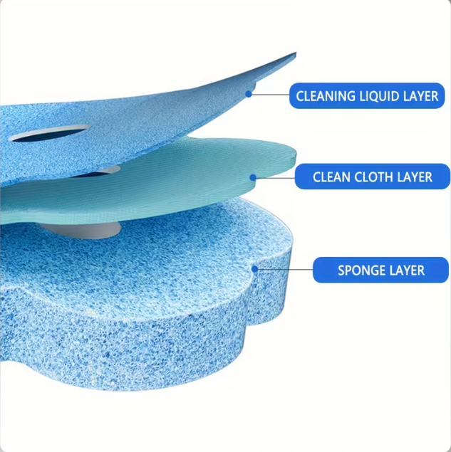 Disposable Toilet Cleaning Brush Set with Holder and Replacement Heads